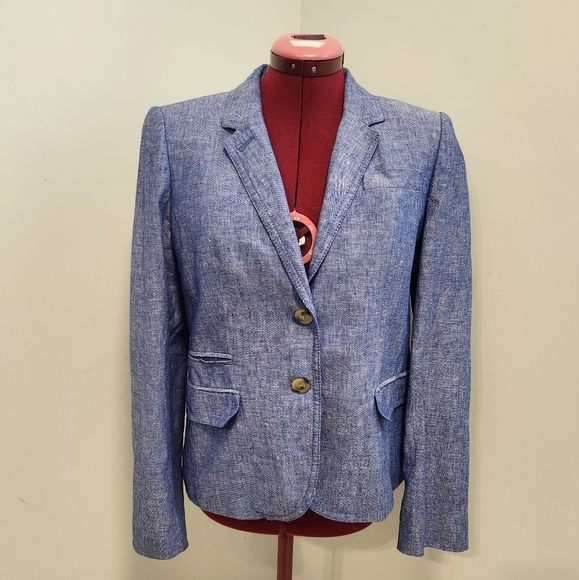 J Crew 100% linen schoolboy blazer - Picture 2 of 14
